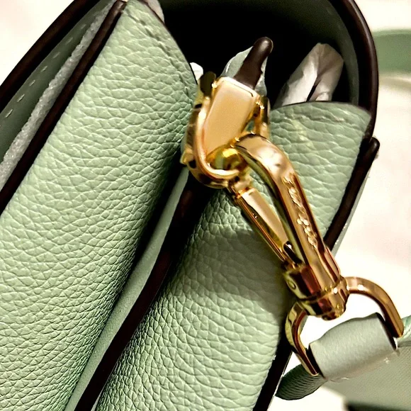 KATE SPADE Buddie Smooth Leather Medium Crossbody Pistachio Handbag--NWT - Picture 10 of 14